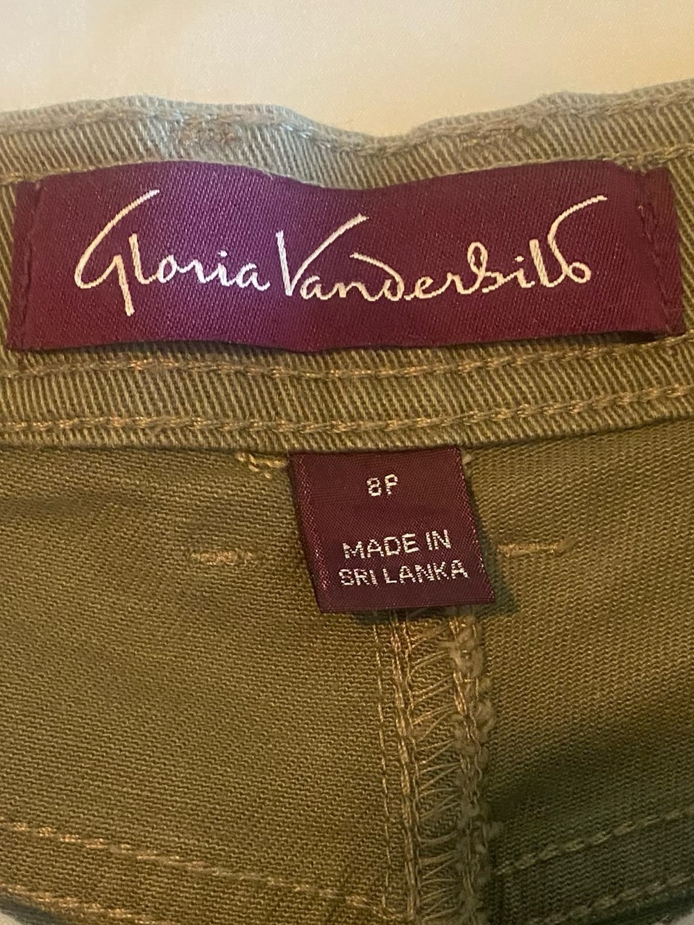 Gloria Vanderbilt Women’s straight leg Pants  - Dark Olive